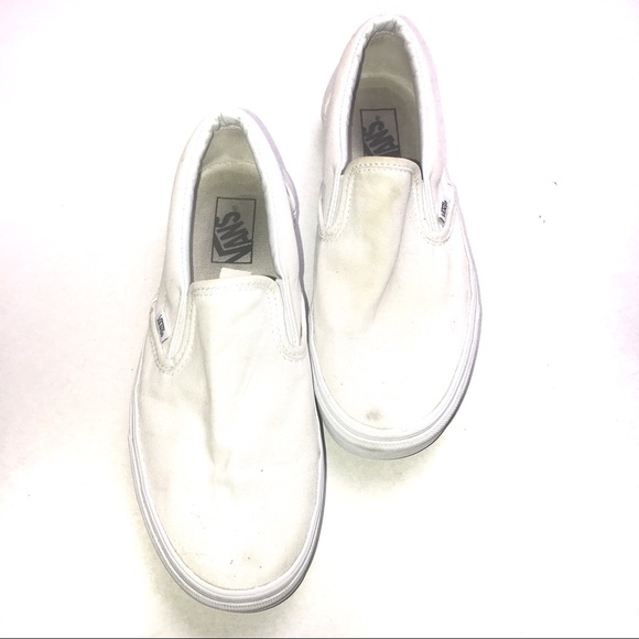 all white vans no laces